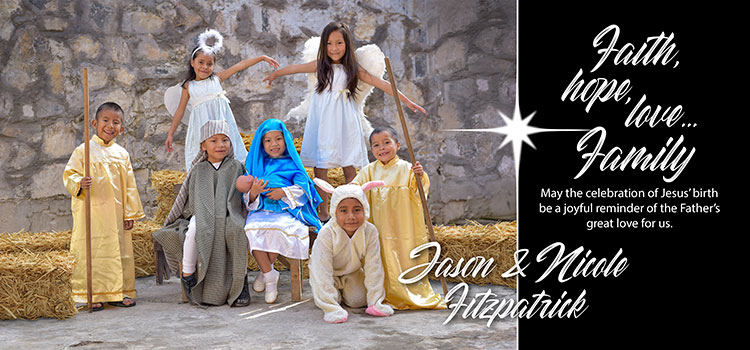 Picture of Christmas card from Jason and Nicole Fitzpatrick