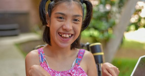 Child in Guatemala with cerebral palsy