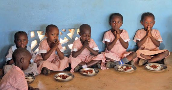 Picture of students at school in leprosy colony