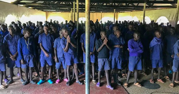 Picture of inmates at prison in Kenya