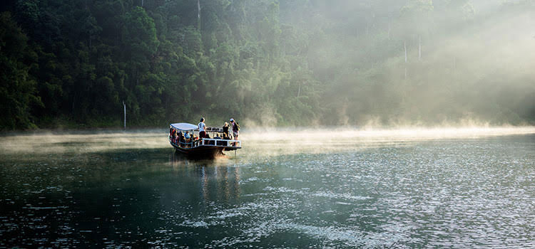 Picture of river boat in Southeast Asia