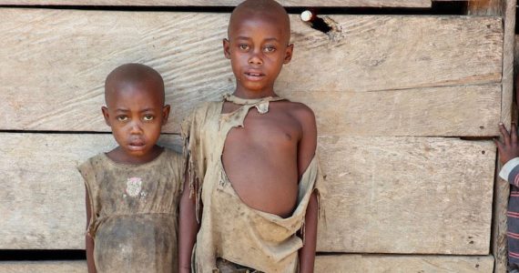 Picture of impoverished boys in Cameroon