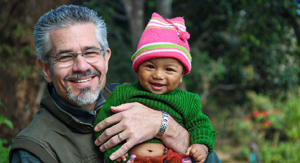 With one of my little friends in Myanmar