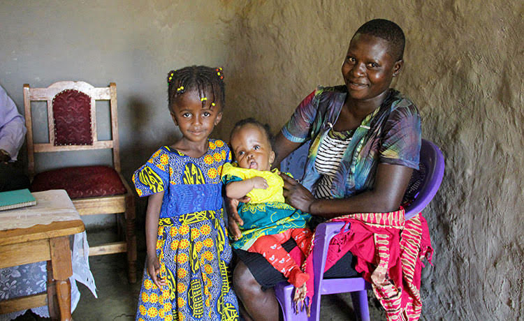 Picture of a disabled child after surgery in Kenya