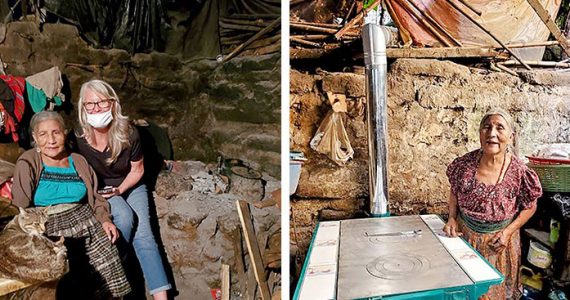 Image of widow in Guatemala with new stove