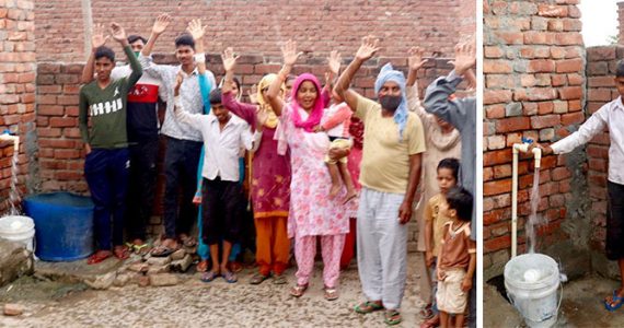 Image of Indian villagers with safe water