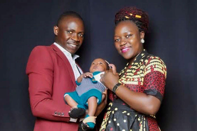 Picture of African farmer and family