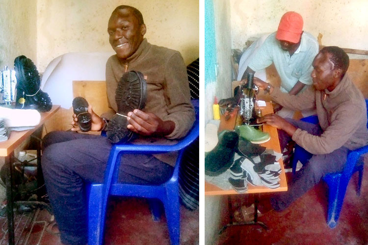 Image of Samuel learning shoemaking