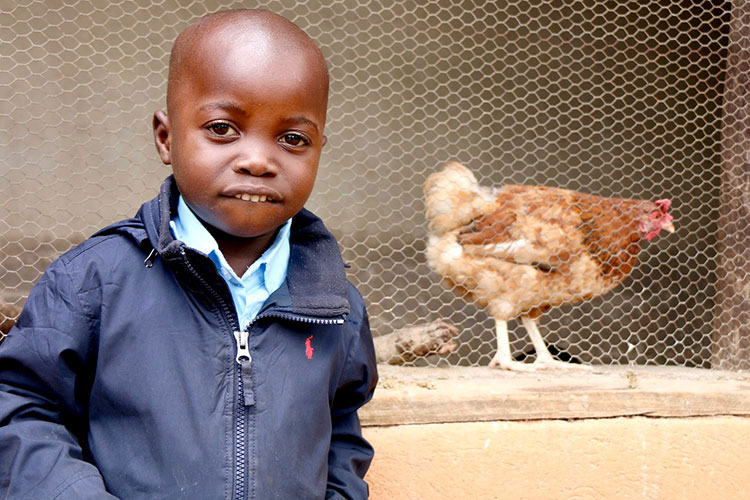 A deaf student in Zimbabwe