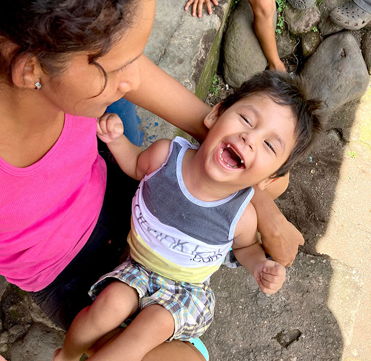 Image of child in Guatemala receiving formula