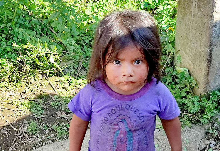 Image of Emily before being rescued