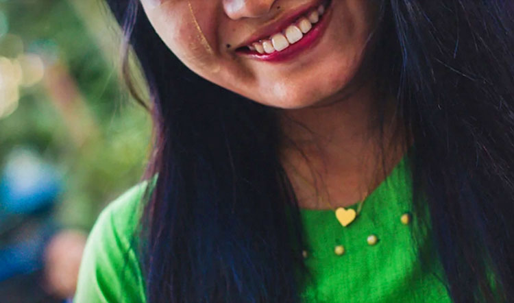 Image of a girl rescued out of trafficking in Myanmar