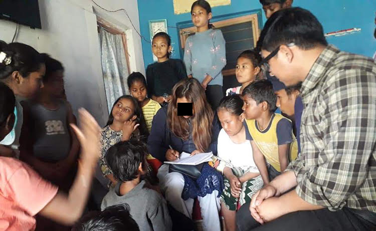 Image of gospel being shared with deaf students