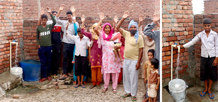 Image of Indian villagers with safe water