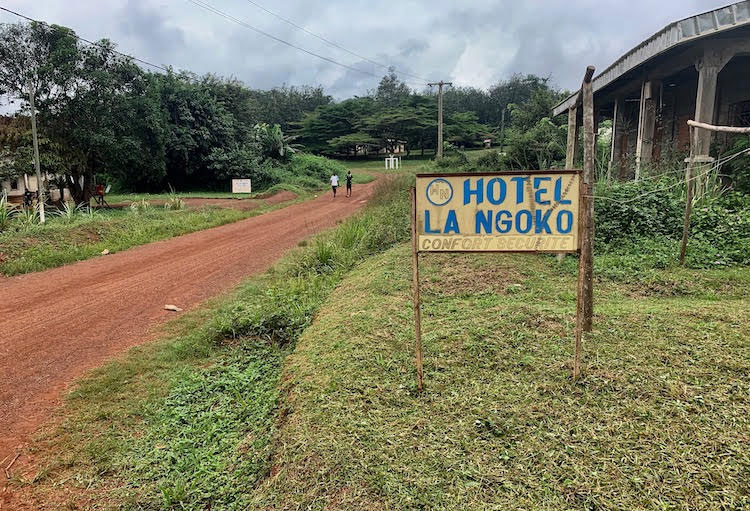 Picture of car driving through Cameroon