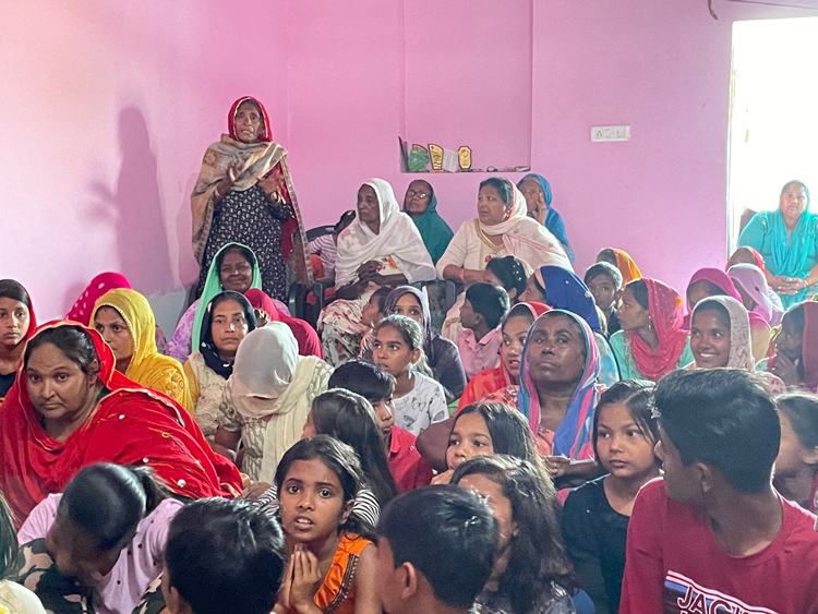 Image of church gathering in India