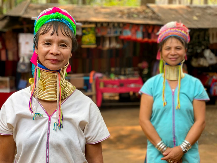 Image of women with long necks