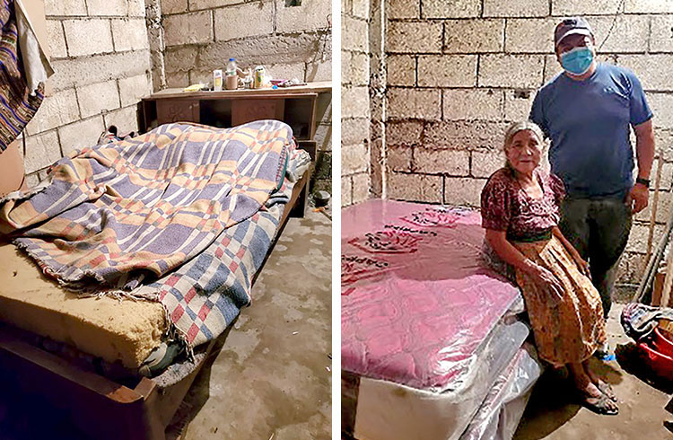 Image of widow with new bed