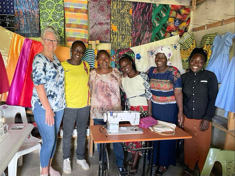 Image of women in Kenya with sewing machines