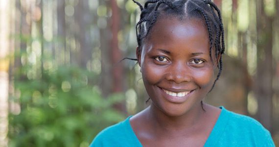 Woman at WoW center in DR Congo