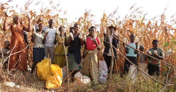 Farming God's Way farmers celebrating harvest