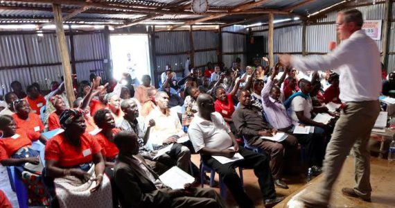 Micro-Loan Director Dan Steward teaching bankers and borrowers in Kenya