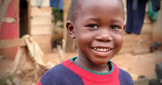 Smiling child in Africa