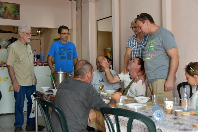 A man in Israel who seemed to be demon-possessed being prayed over