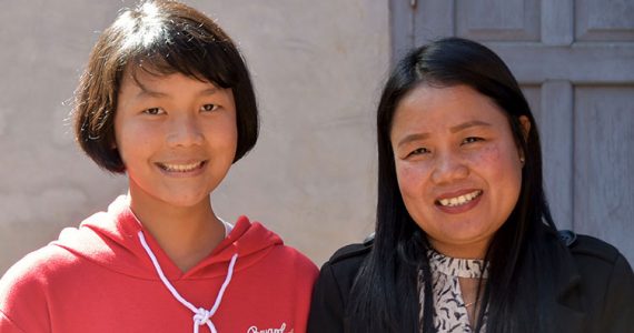 Picture of Marry with her foster daughter in Myanmar