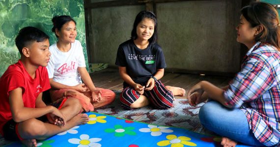 Picture of child reunified with family in Myanmar