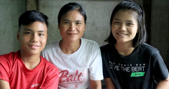 Picture of reunified family in Myanmar