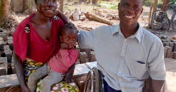 Picture of disabled family in Uganda
