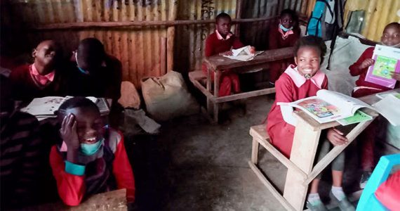 Picture of students in Kenya learning