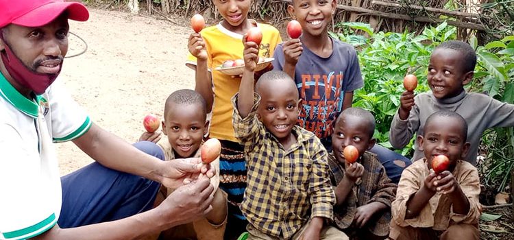 A picture of farmer in Rwanda