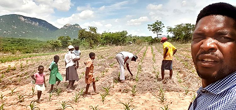 Image of family in Zimbabwe farming
