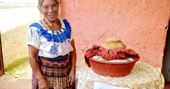 Image of Clara receiving food