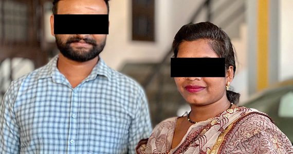 Image of missionary couple in India
