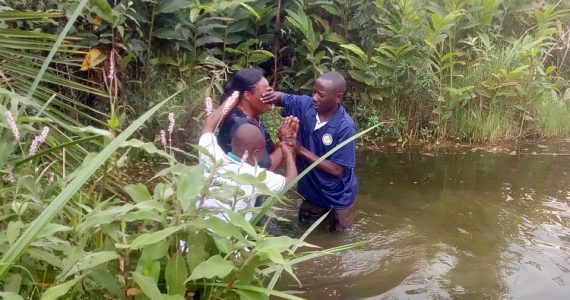 Image of baptism in Uganda