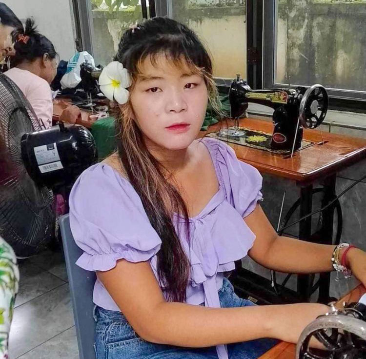 Image of LaWun after she was first rescued